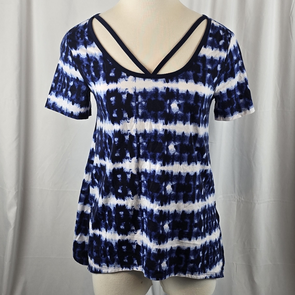 JUST B Tie Dye Short‎ Sleeve Stretch Top – Women's Size Small